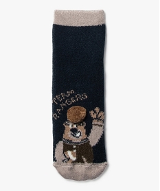 GEMO Chaussettes dintérieur douillettes motif ours garçon Bleu