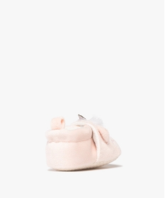 chaussons de naissance bebe fille forme licorne en velours rose standardK190501_4