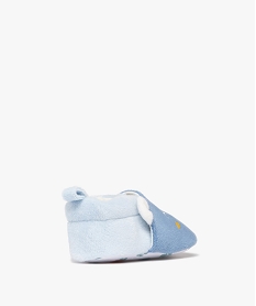 chaussons de naissance bebe garcon rhinoceros en velours bleu standardK190701_4