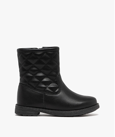 GEMO Boots avec tige effet matelassé fille noir vif