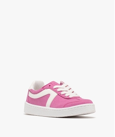 baskets fille a lacets style retro - camps united rose basketsK211501_2