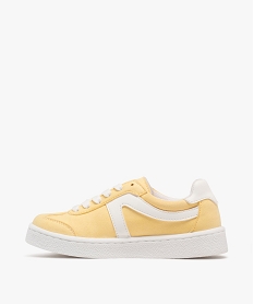 baskets fille a lacets style retro - camps united jaune standardK211601_3