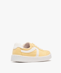 baskets fille a lacets style retro - camps united jaune standardK211601_4
