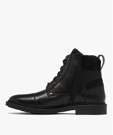 boots homme casual dessus en cuir et a bout droit style balmoral noir vifK225601_3