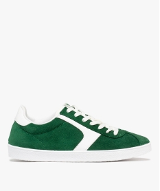 GEMO Baskets femme dessus en cuir suédé style rétro - Camps United vert standard