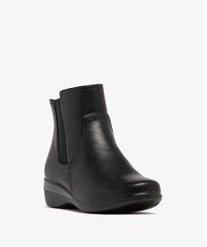 boots femme confort style chelsea a zip et a semelle epaisse noir standardK239601_2