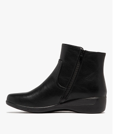 boots femme confort style chelsea a zip et a semelle epaisse noir standard bottines bottesK239601_3