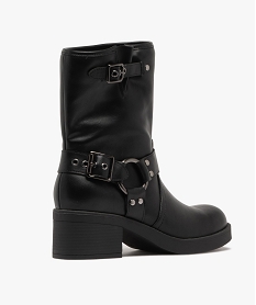 boots femme a talon et bout carres avec col large et souple noir standardK244901_4