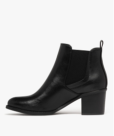 boots femme unies a talon moyen style chelsea noir standardK245501_3