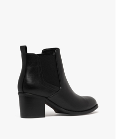 boots femme unies a talon moyen style chelsea noir standardK245501_4