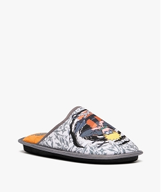 chaussons homme mules en velours imprime - naruto orangeK261301_2