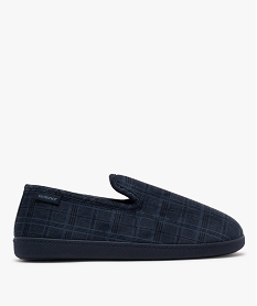 GEMO Chaussons en velours à motif tartan homme - Isotoner bleu standard