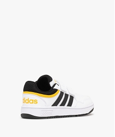 baskets garcon a double scratch avec bandes laterales hoops - adidas blanc chineK270001_4
