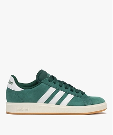 GEMO Baskets homme en cuir suédé style rétro et à bandes latérales Grand Court 2000 - Adidas vert standard