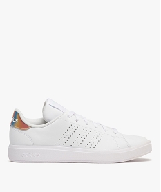 GEMO Baskets retro tennis unies à lacets femme – Adidas Blanc