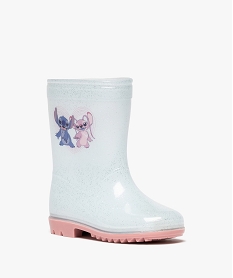 bottes de pluie fille translucides et a paillettes avec semelle contrastante - lilo stitch bleuK282401_2
