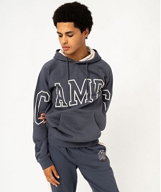 GEMO Sweat à capuche en molleton doux homme - Camps United Noir