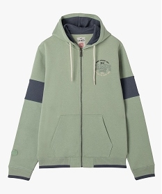 GEMO Sweat à capuche zippée en molleton doux homme - Camps United Vert