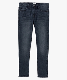 jean skinny extensible en denim delave et patine homme bleu jeans delavesK287301_4