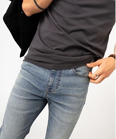 jean skinny en coton stretch delave homme gris jeans delavesK287401_2