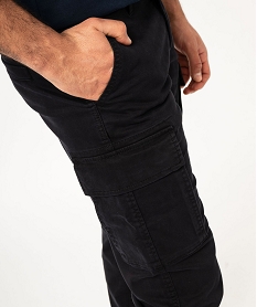 pantalon cargo coupe straight coloris unique homme noirK288701_2