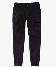 pantalon cargo coupe straight coloris unique homme noirK288701_4