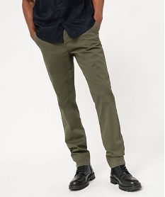 GEMO Pantalon chino coupe Slim homme kaki standard