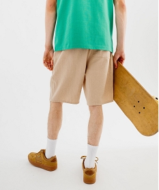 bermuda en coton avec larges poches homme beige shorts et bermudasK291901_3