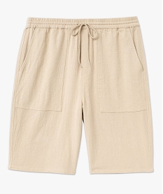 bermuda en coton avec larges poches homme beige shorts et bermudasK291901_4