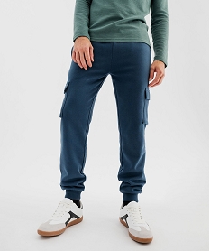 GEMO Pantalon de jogging coupe cargo homme Bleu