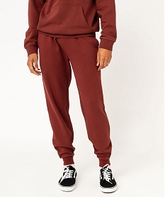 GEMO Pantalon de jogging molletonné homme Rouge