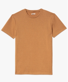 tee-shirt a manches courtes en maille texturee homme brun tee-shirtsK304801_4
