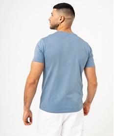 tee-shirt a manches courtes et col rond homme bleuK304901_3
