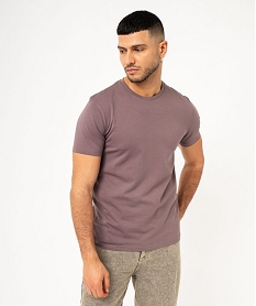 tee-shirt a manches courtes et col rond homme violet tee-shirtsK305101_1