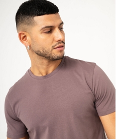 tee-shirt a manches courtes et col rond homme violet tee-shirtsK305101_2
