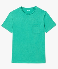 tee-shirt a manches courtes avec poche poitrine homme vert tee-shirtsK305901_4