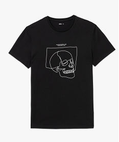 tee-shirt manches courtes imprime homme noirK306901_4