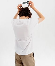 tee-shirt manches courtes imprime homme blanc tee-shirtsK307001_3