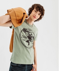 tee-shirt manches courtes avec motif zelda homme - nintendo vert tee-shirtsK307401_1