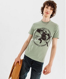 tee-shirt manches courtes avec motif zelda homme - nintendo vert tee-shirtsK307401_2