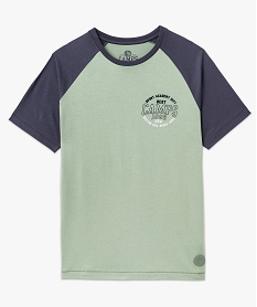 tee-shirt manches courtes raglan contrastantes homme - camps united vert tee-shirtsK307801_4