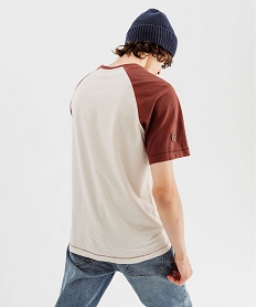 tee-shirt manches courtes raglan contrastantes homme - camps united beige tee-shirtsK307901_3