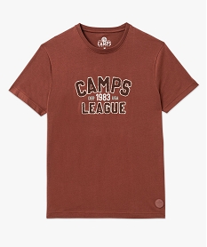 tee-shirt manches courtes et motif bouclette homme - camps united rouge tee-shirtsK308001_4