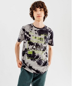 tee-shirt manches courtes imprime homme - beetlejuice grisK308601_2