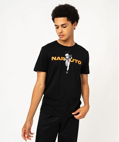 GEMO Tee-shirt manches courtes en coton imprimé homme - Naruto Noir