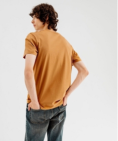 tee-shirt manches courtes imprime homme brun tee-shirtsK309301_3
