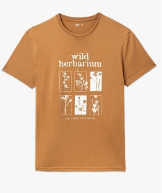 tee-shirt manches courtes imprime homme brun tee-shirtsK309301_4