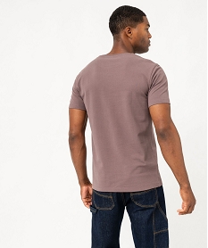 tee-shirt manches courtes en maille piquee homme violet tee-shirtsK309801_3
