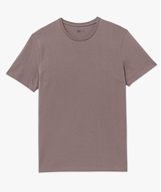 tee-shirt manches courtes en maille piquee homme violet tee-shirtsK309801_4
