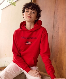 GEMO Sweat à capuche avec broderie femme - LuluCastagnette Rouge